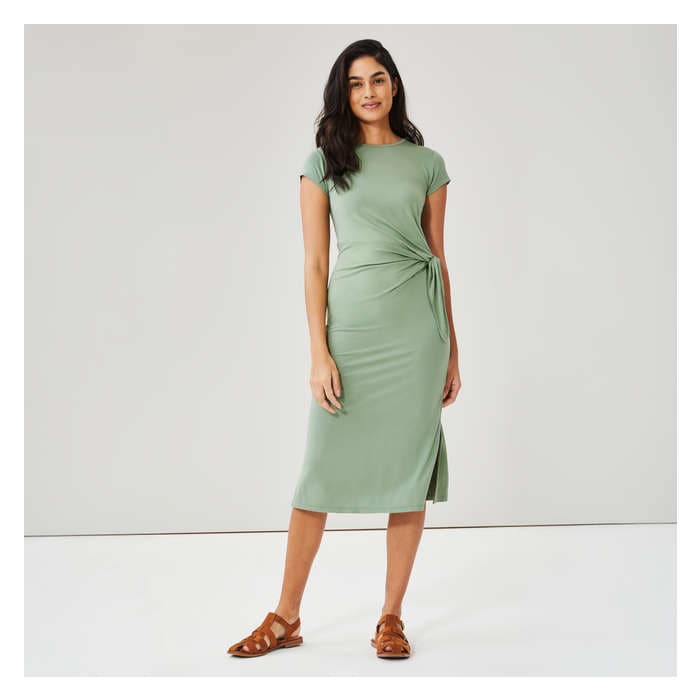 Women's Side Tie Midi Dress